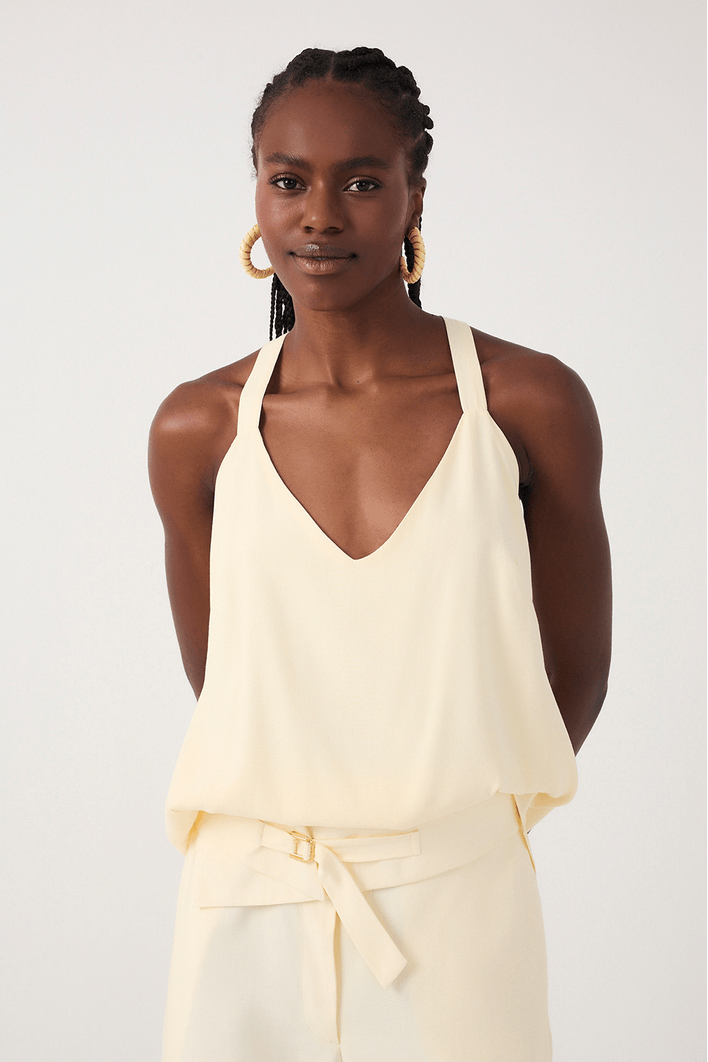 Blusa  Prega Sobreposta Costas