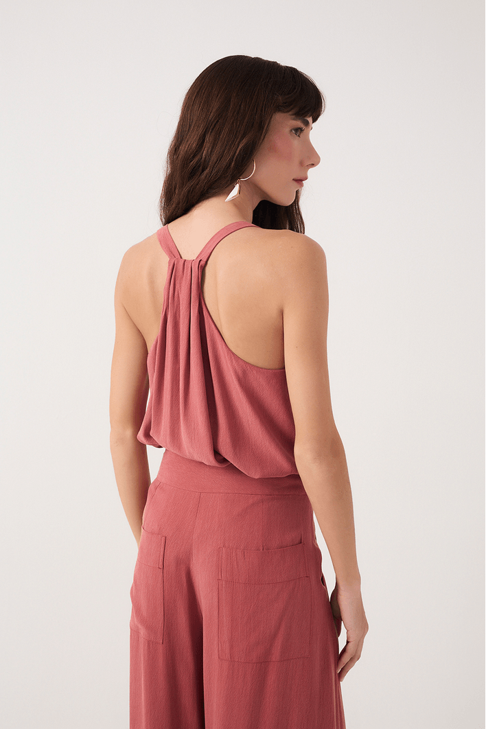 Blusa  Prega Sobreposta Costas
