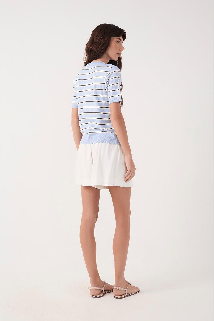 Short Linho Cadarço Cintura