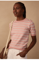 Blusa Tricot Listras Manga Curta