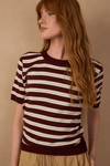 Blusa Tricot Listras Manga Curta
