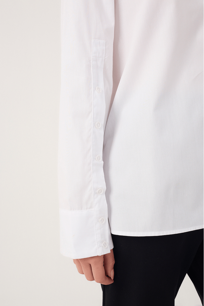 Camisa Algodão Botões Manga