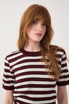Blusa Tricot Listras Manga Curta