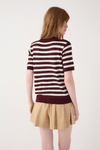 Blusa Tricot Listras Manga Curta