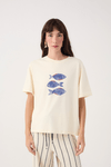 T-shirt Silk Peixe Com Bordado