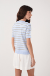 Blusa Tricot Listras Manga Curta