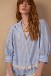 Camisa Renda Estampa Listra Litoral