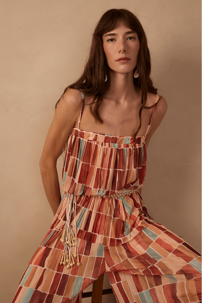 Blusa Tule Estampa Argile