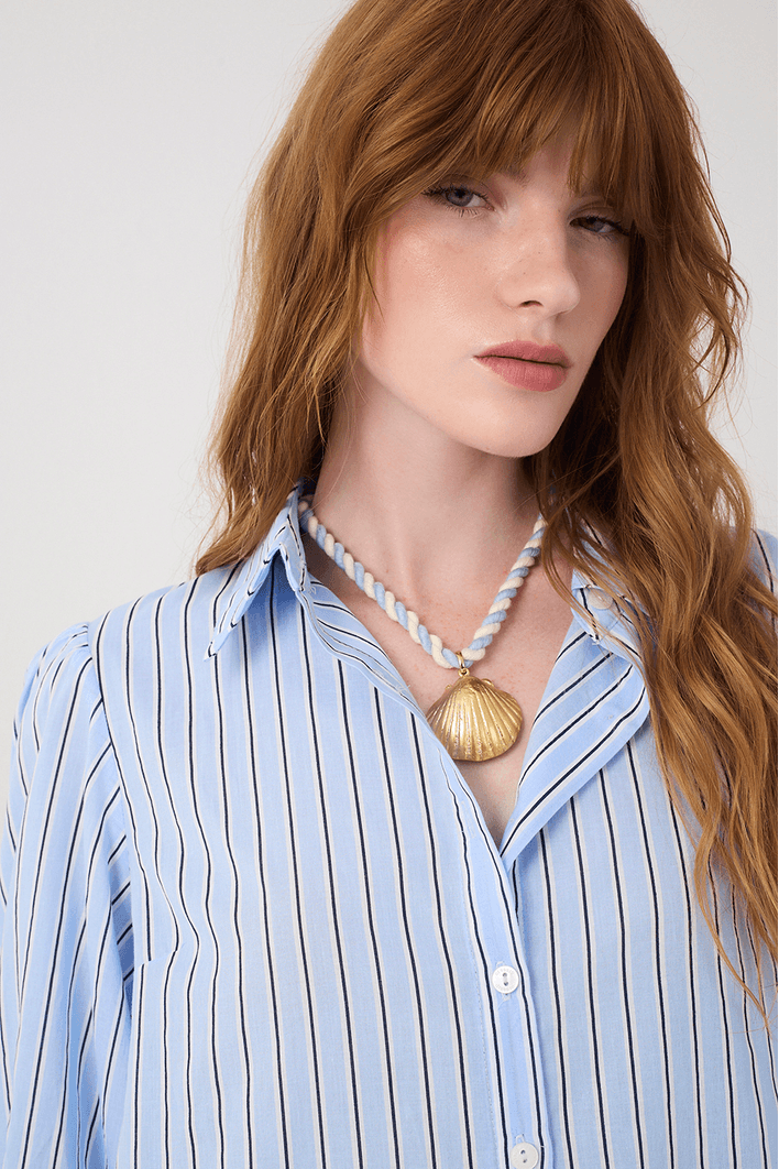 Camisa Renda Estampa Listra Litoral