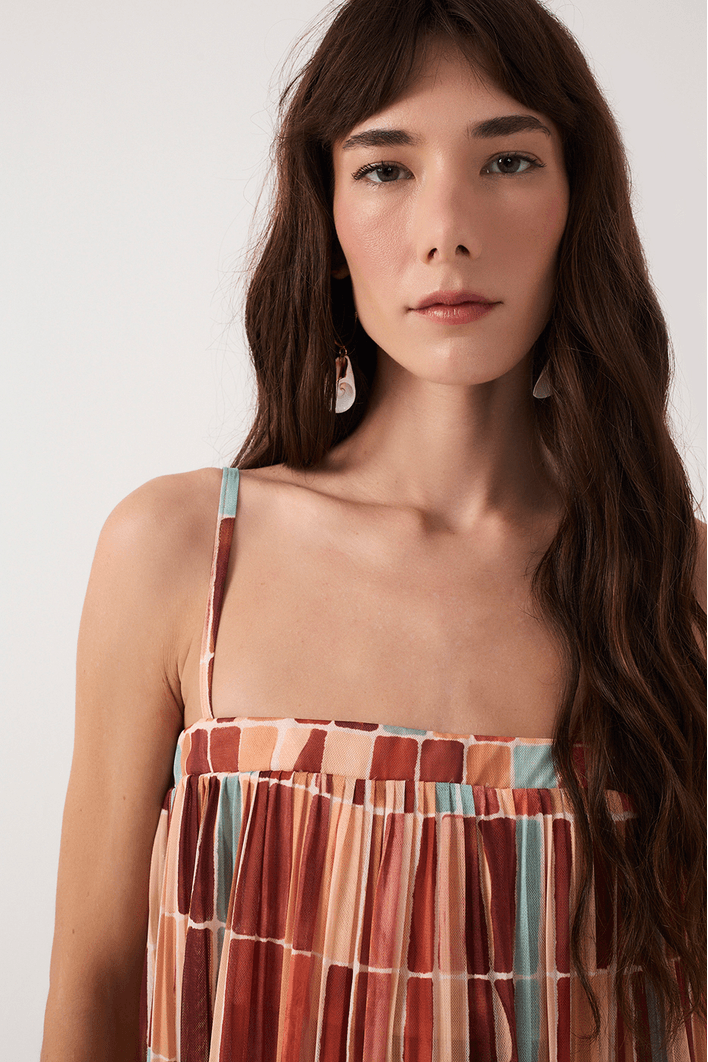 Blusa Tule Estampa Argile