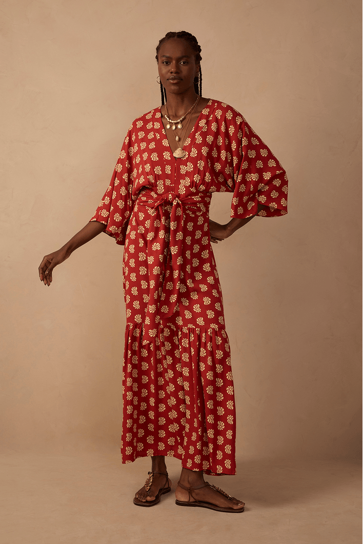 Vestido Cropped Estampa Marisco