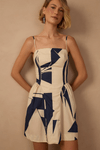 Vestido Curto Estampa Porto