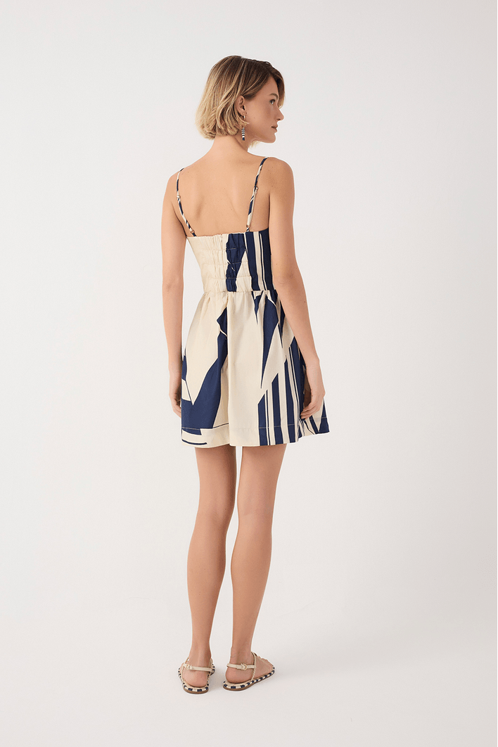 Vestido Curto Estampa Porto