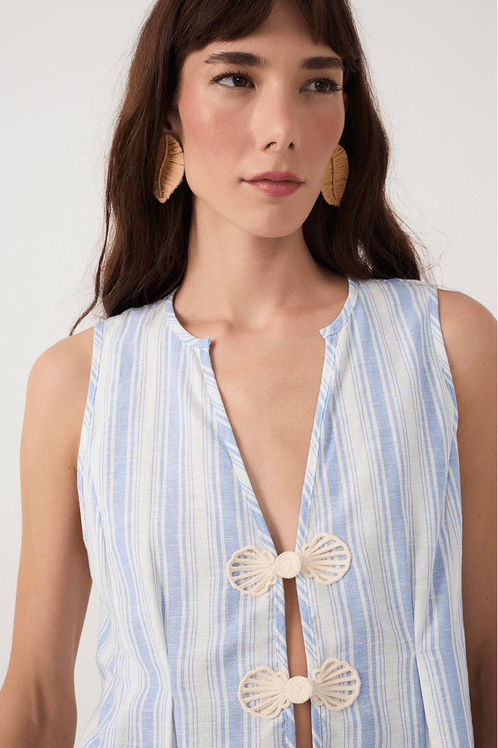 Blusa Bordada Listras Variadas