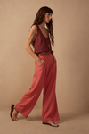 Calça Linho Pespontos