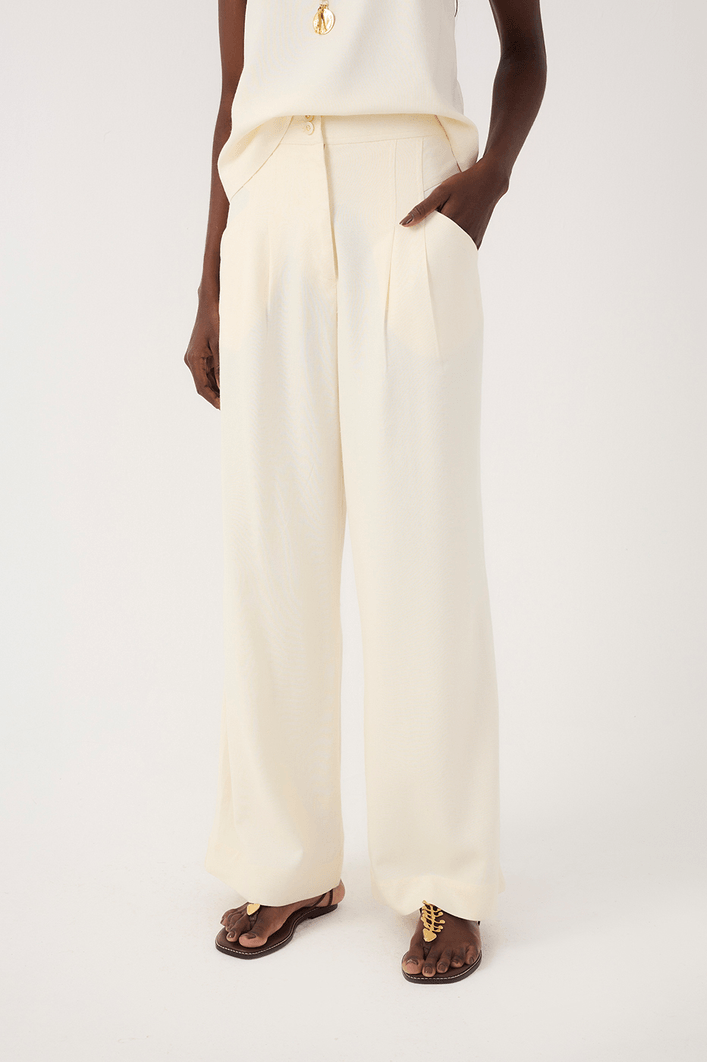 Calça Linho Pespontos