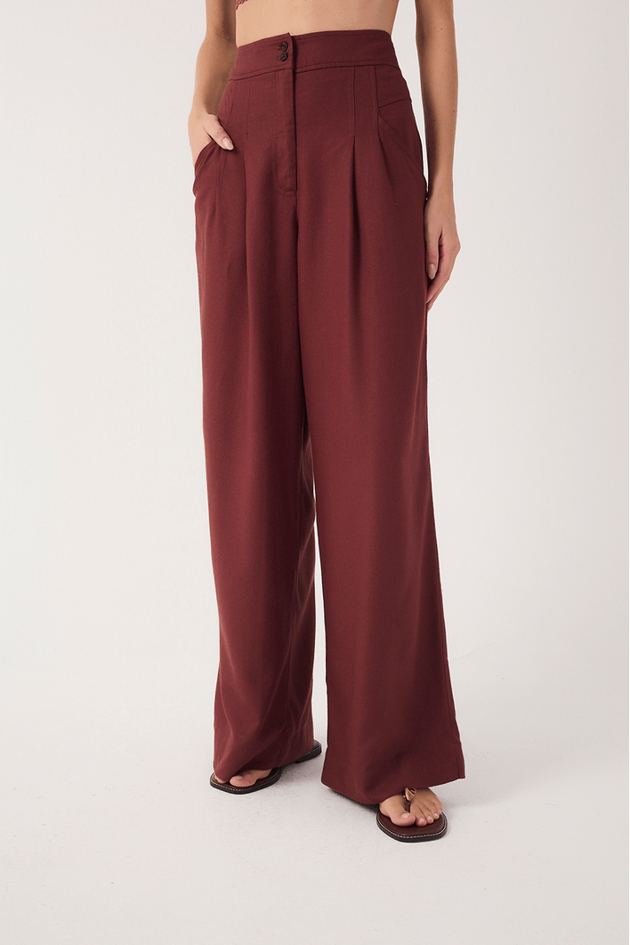 Calça Linho Pespontos