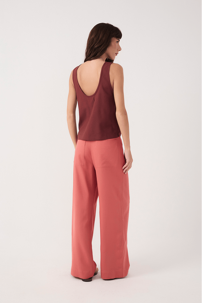 Calça Linho Pespontos