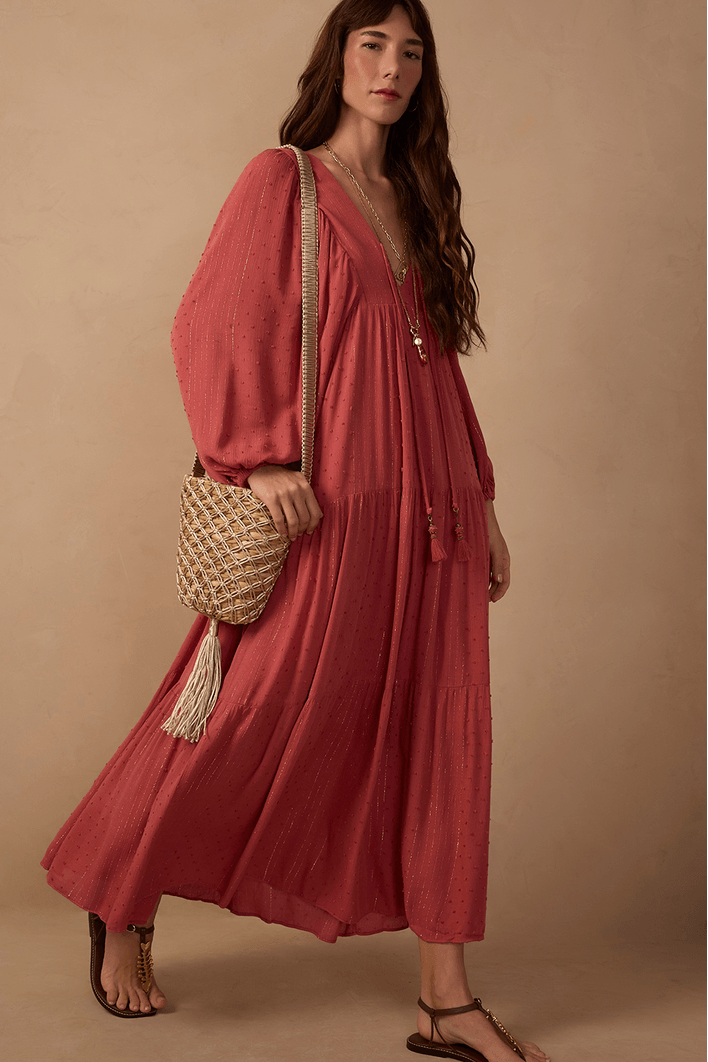Vestido Cropped Poá Lurex
