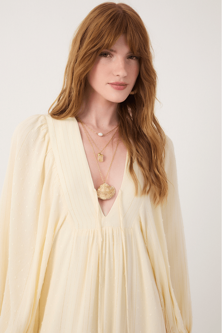 Vestido Cropped Poá Lurex