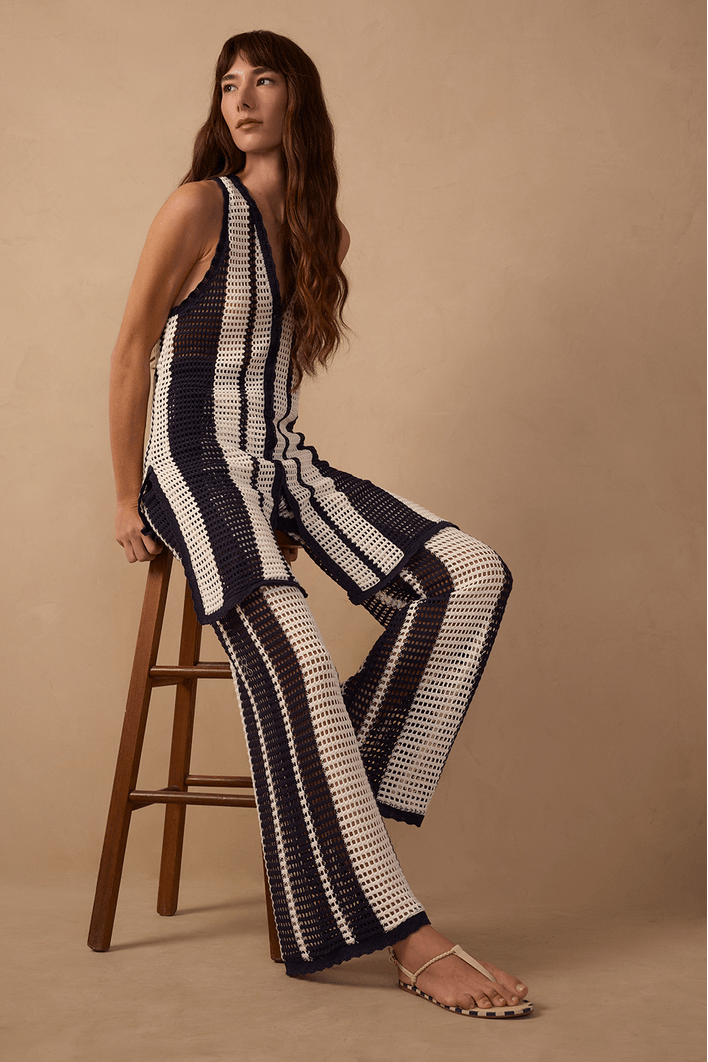 Calça Tricot Listra Náutica