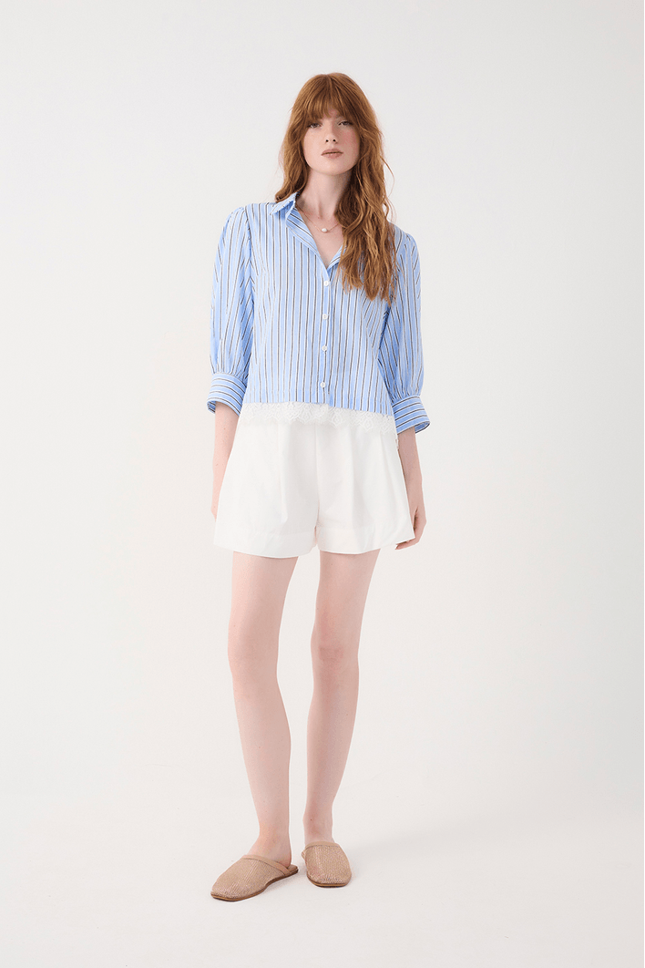 Short Algodão Pregas