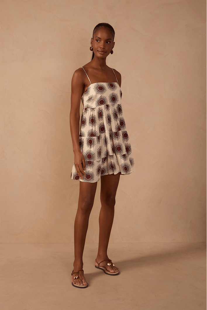 Vestido Curto Estampa Solaris