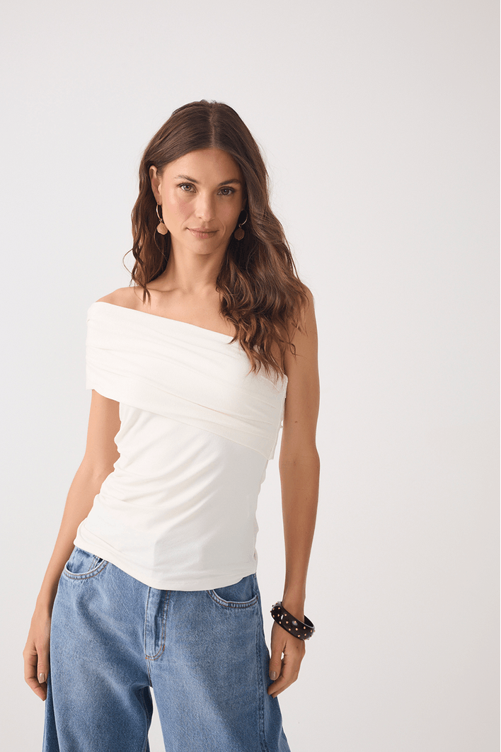 Blusa Ombro Só Malha Crepe