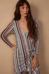 Vestido Tule Estampa Listra Verano
