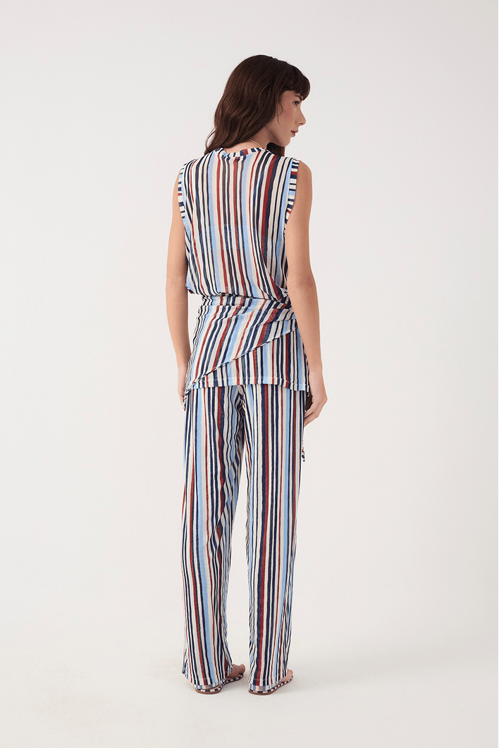 Calça Tule Estampa Listra Verano