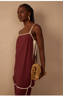 Vestido Curto Viés Amarração