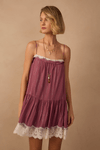 Vestido Curto Lurex Com Renda