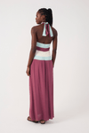 Vestido Longo Crepe Recortes Color