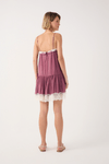 Vestido Curto Lurex Com Renda