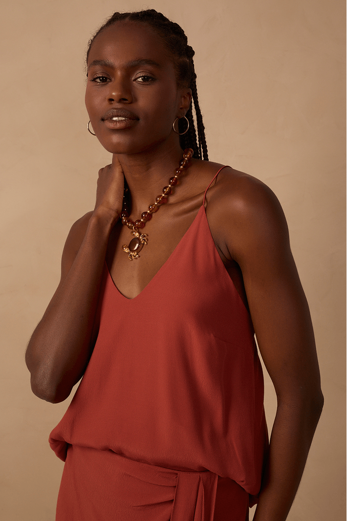 Blusa Crepe Alça Elástico
