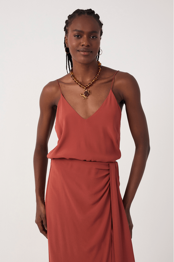 Blusa Crepe Alça Elástico