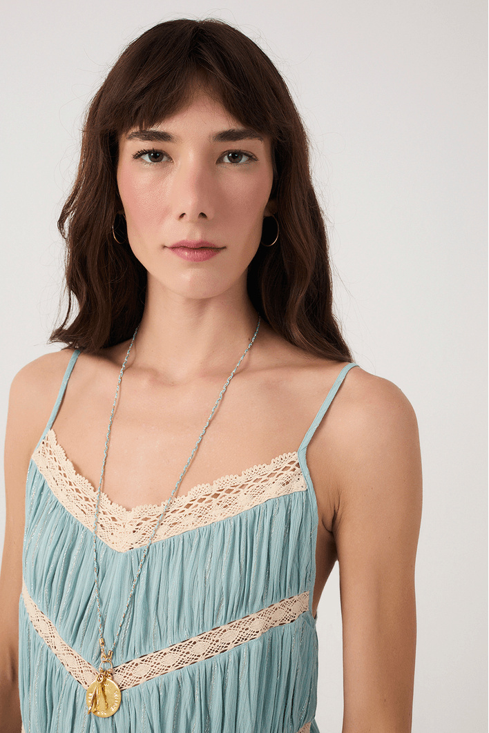 Blusa Lurex Com Entremeios