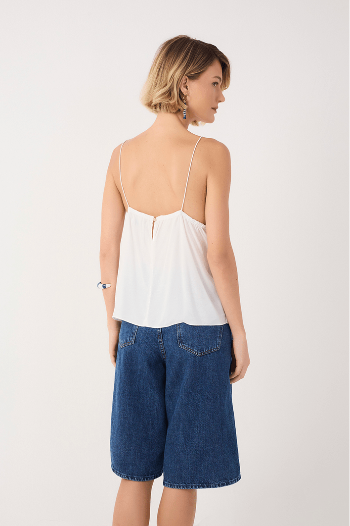 Blusa Crepe Alça Elástico