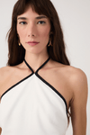 Blusa Linho Viés Bicolor