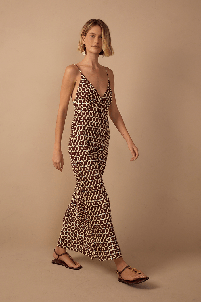Vestido Slip Estampa Peixito