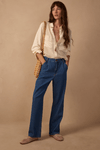 Calça Jeans Detalhe Prega