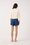 Short Jeans Detalhe Prega
