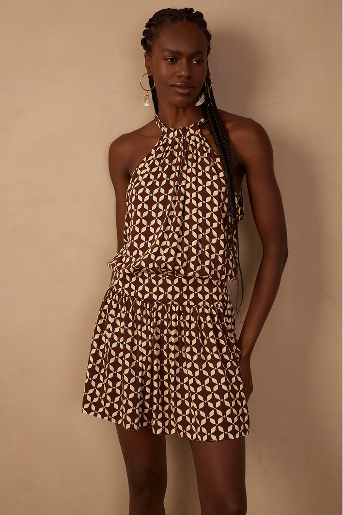 Vestido Curto Estampa Peixito
