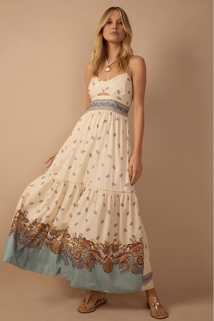 Vestido Cropped Estampa Leveza