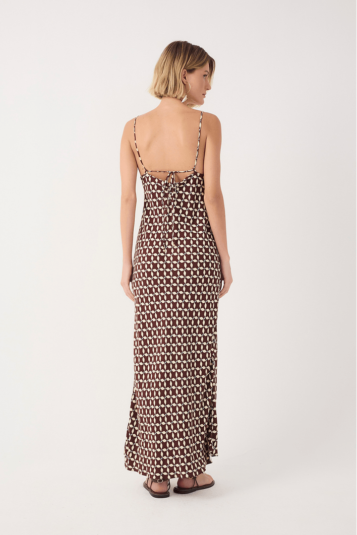 Vestido Slip Estampa Peixito
