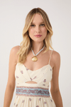 Vestido Cropped Estampa Leveza