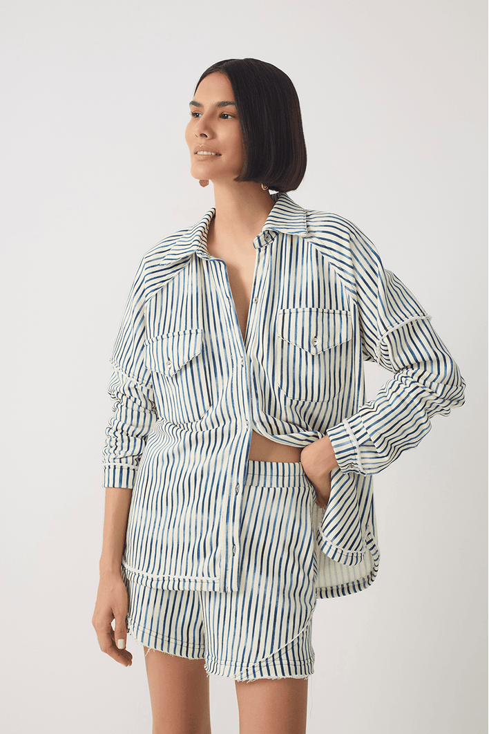 Camisa Moletom Estampa Listra