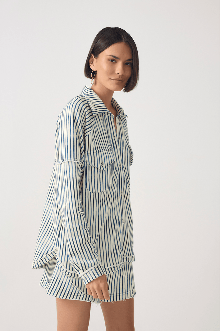 Camisa Moletom Estampa Listra