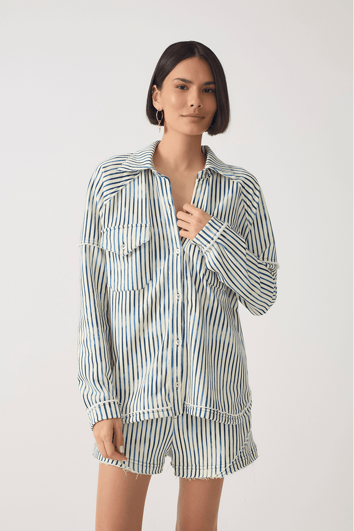 Camisa Moletom Estampa Listra