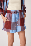 Short Xadrez Elástico Cintura